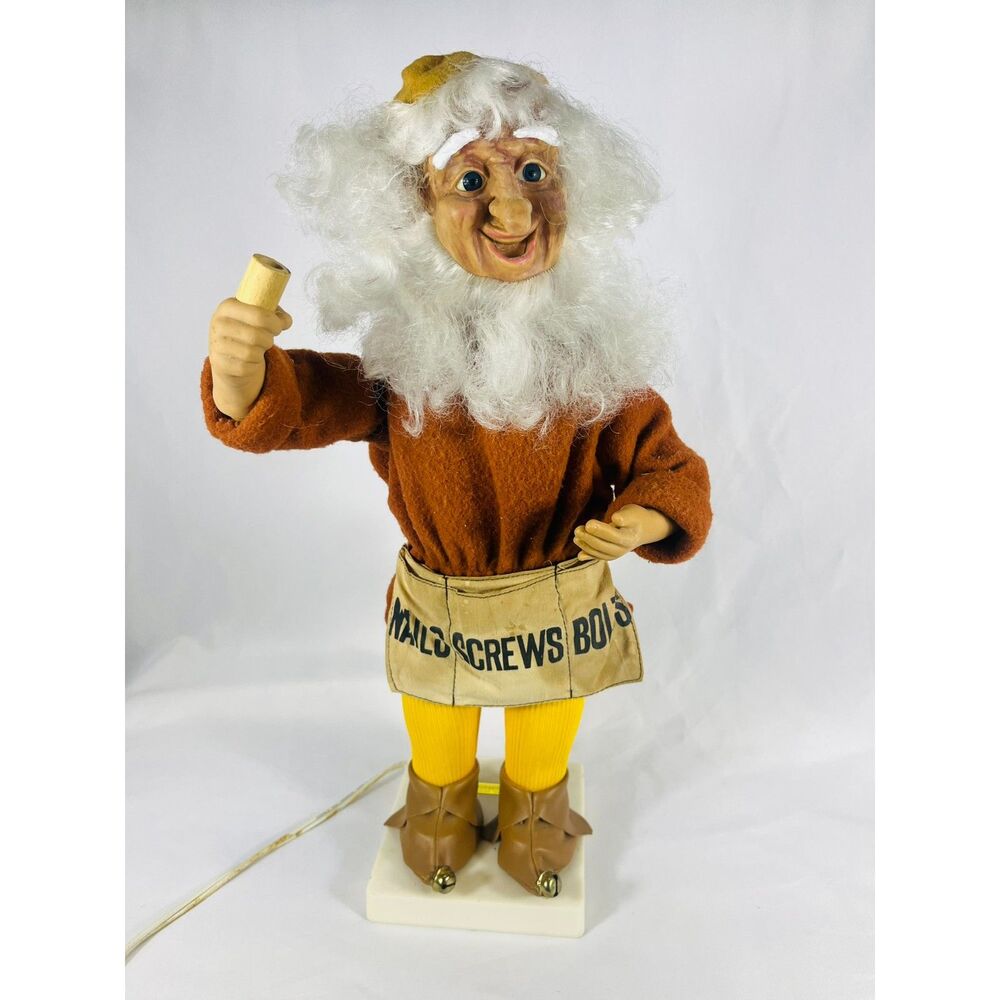 Vintage 1994 Animated Electric Telco MOTION-ette Christmas Elf Helper READ WORKS